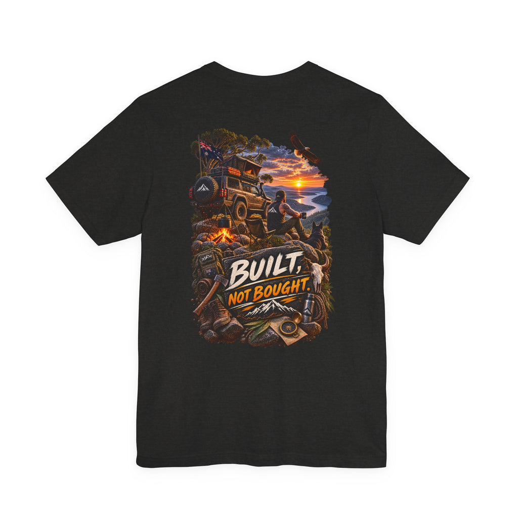 T-shirt off-road « Built Not Bought » — T-shirt graphique aventure Jeep 4x4