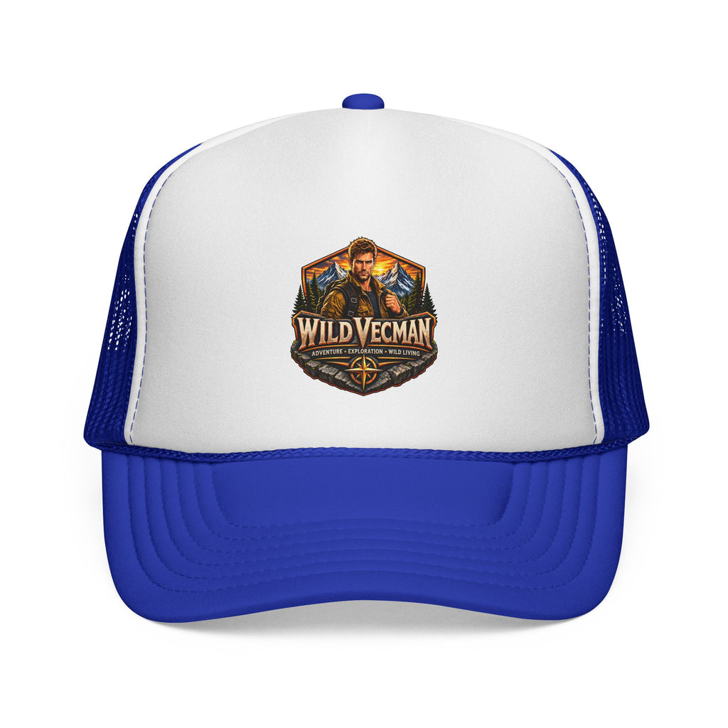 Wild Vecman Trucker Cap — Retro Outdoor Adventure Mesh Hat