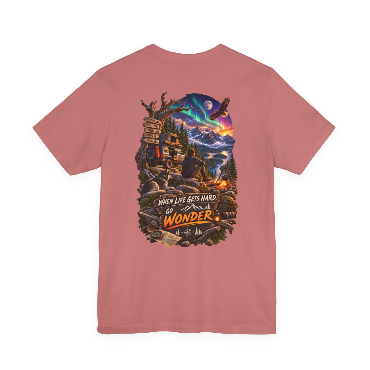 Adventure Tee — "When Life Gets Hard, Go Wonder" Graphic T‑Shirt