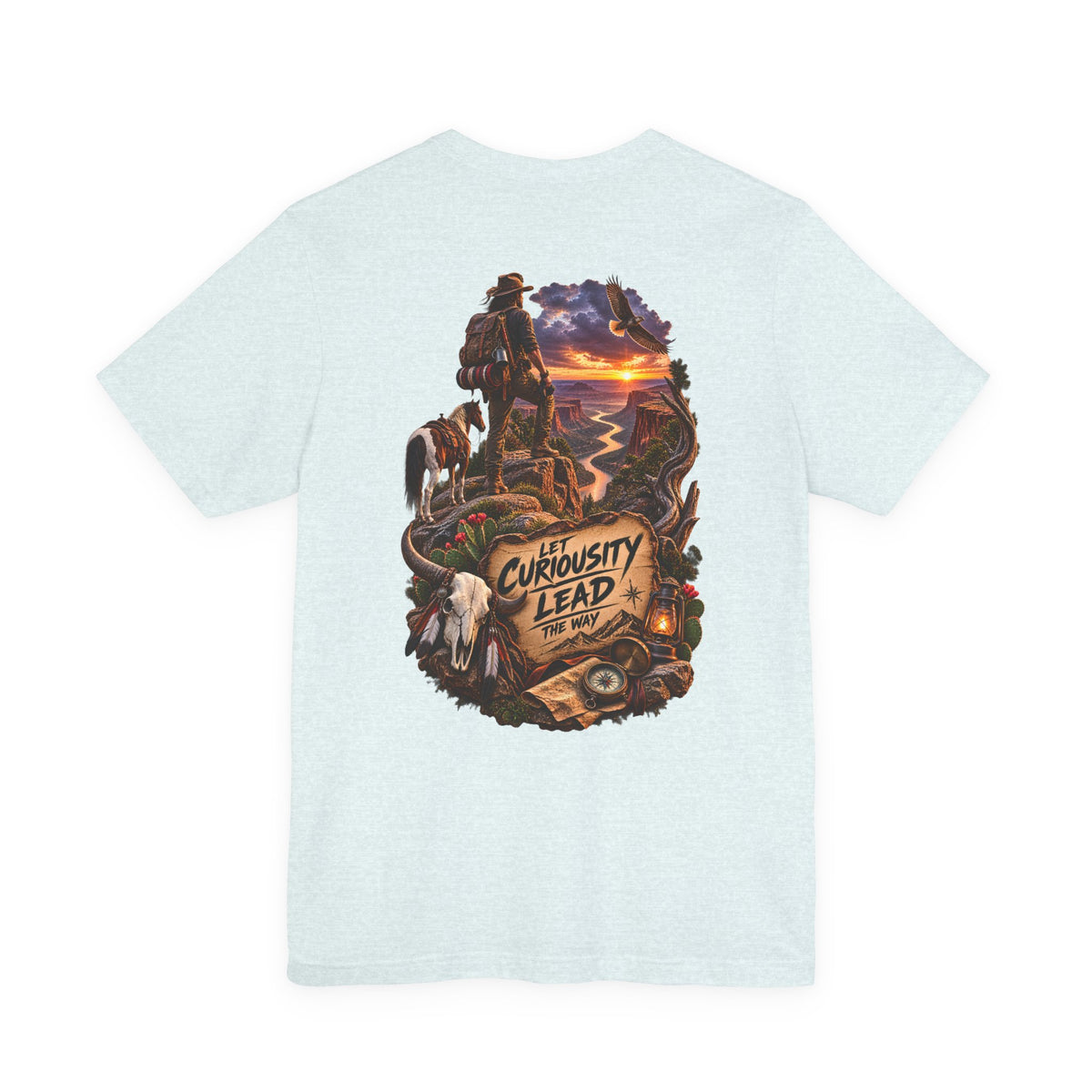 Adventure Graphic Tee — “Let Curiosity Lead the Way” Back Print