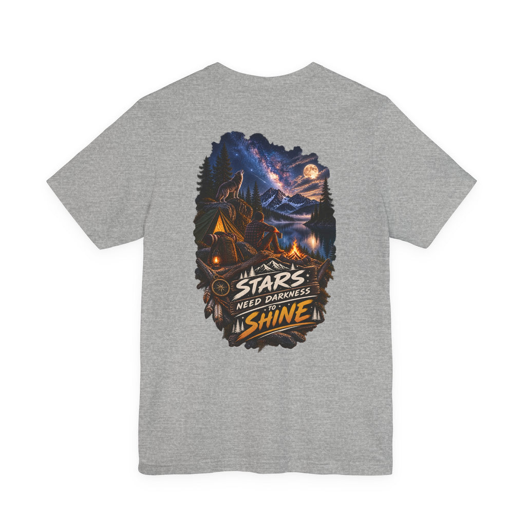 T-shirt Camping Nuit Étoilée — T-shirt graphique « Les étoiles ont besoin de l'obscurité pour briller »