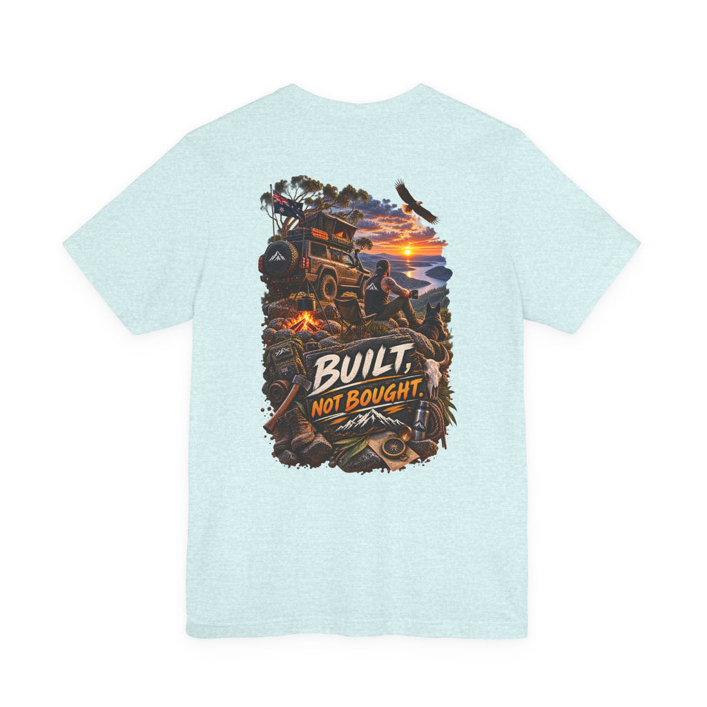T-shirt off-road « Built Not Bought » — T-shirt graphique aventure Jeep 4x4