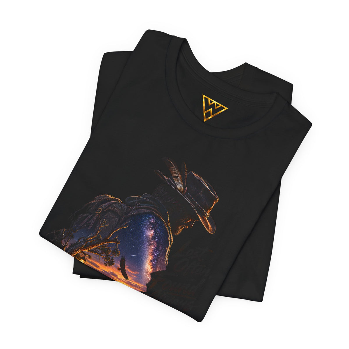 T‑Shirt — Western Sunset Cowboy 'Lost Often, Found Always' Graphic Tee