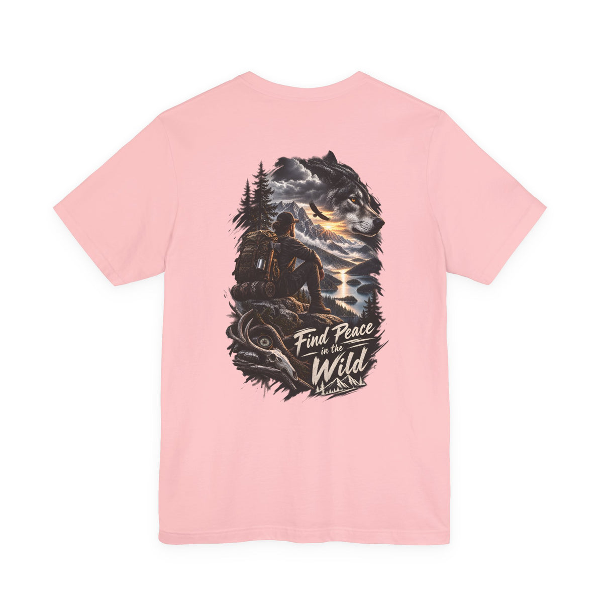 Adventure Tee — "Find Peace in the Wild" Hiking Graphic T-Shirt