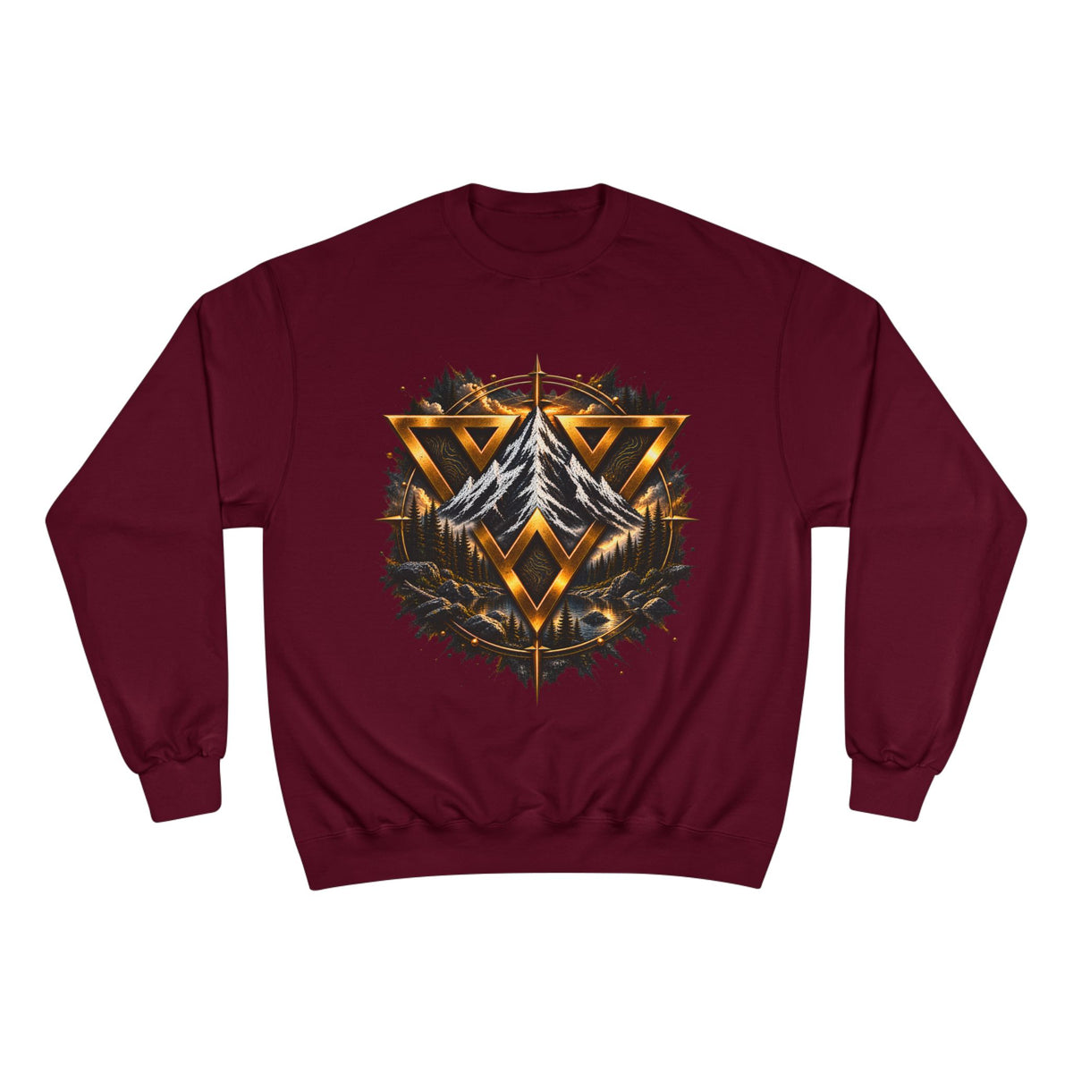 Adventure Champion Sweatshirt — 'Lost Often, Found Always' Mountain Graphic Crewneck