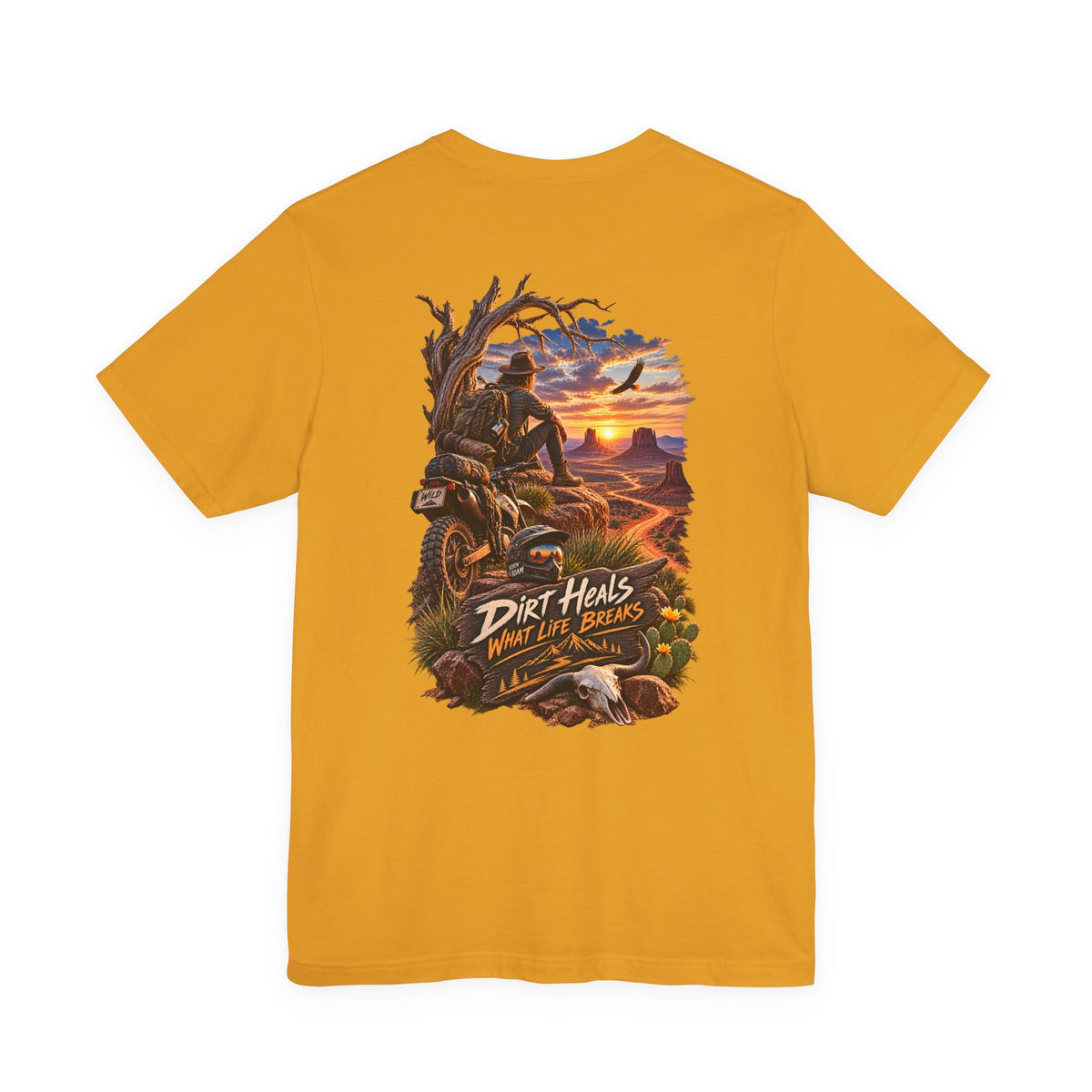 Dirt Heals Motorbike Sunset T‑Shirt