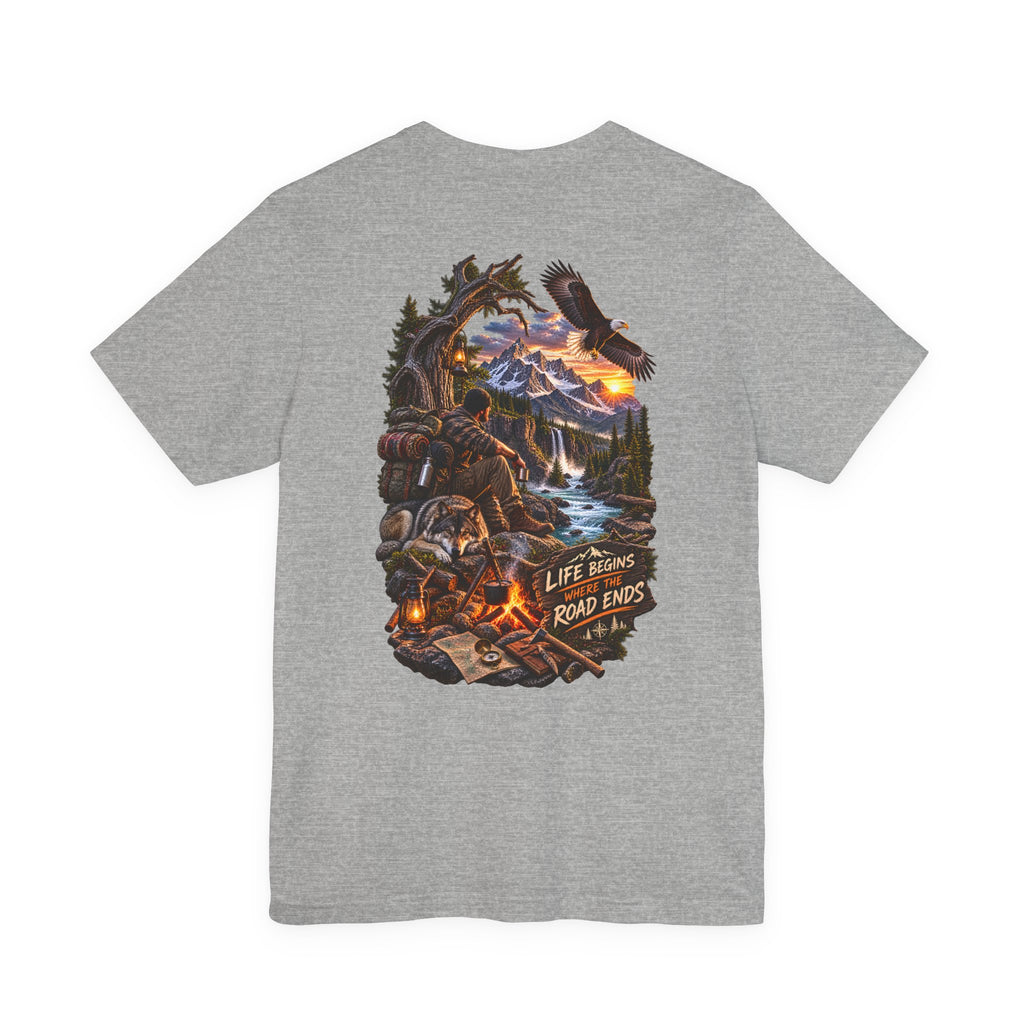 T-shirt graphique Life Begins Where the Road Ends
