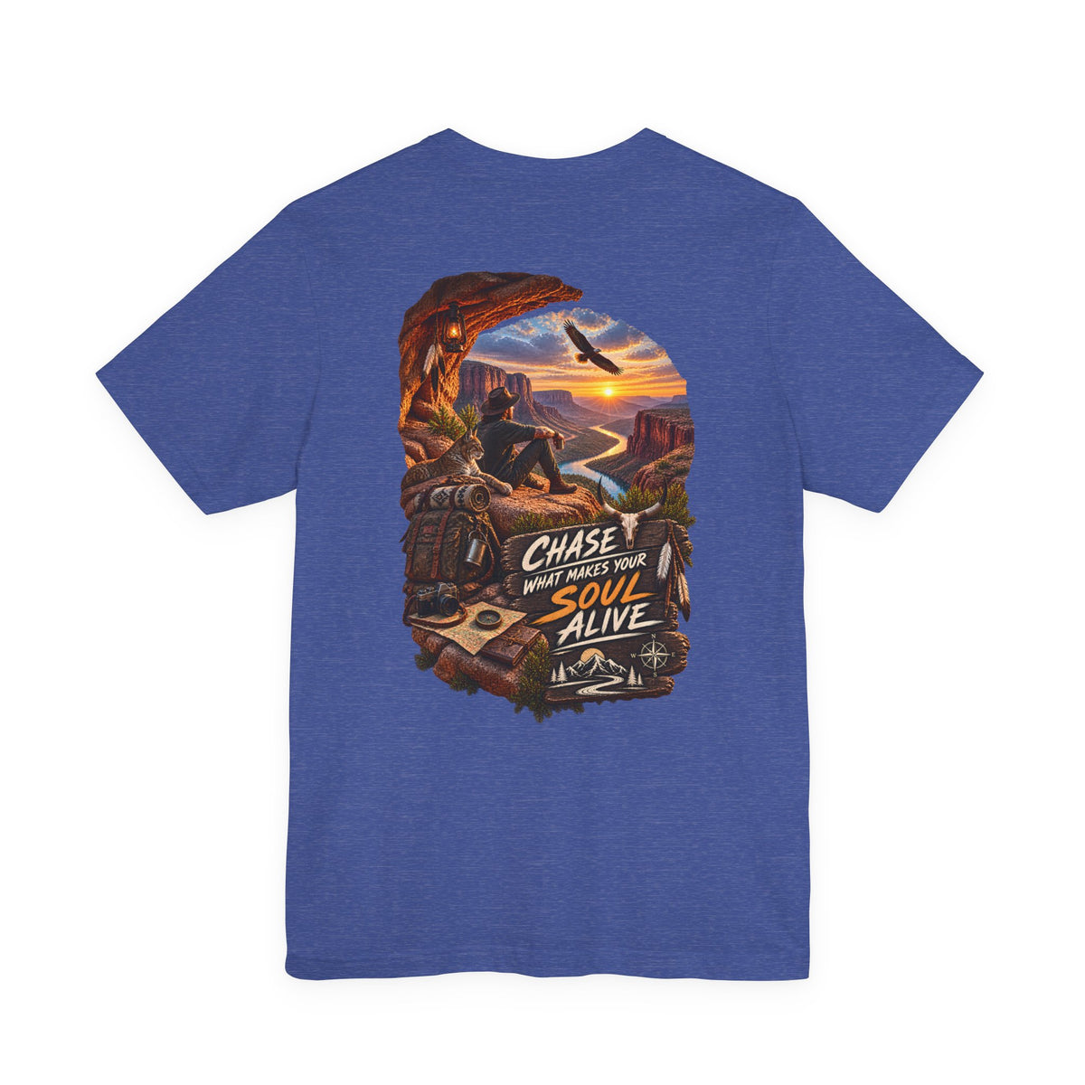 Adventure T-Shirt — "Chase What Makes Your Soul Alive" Graphic Tee