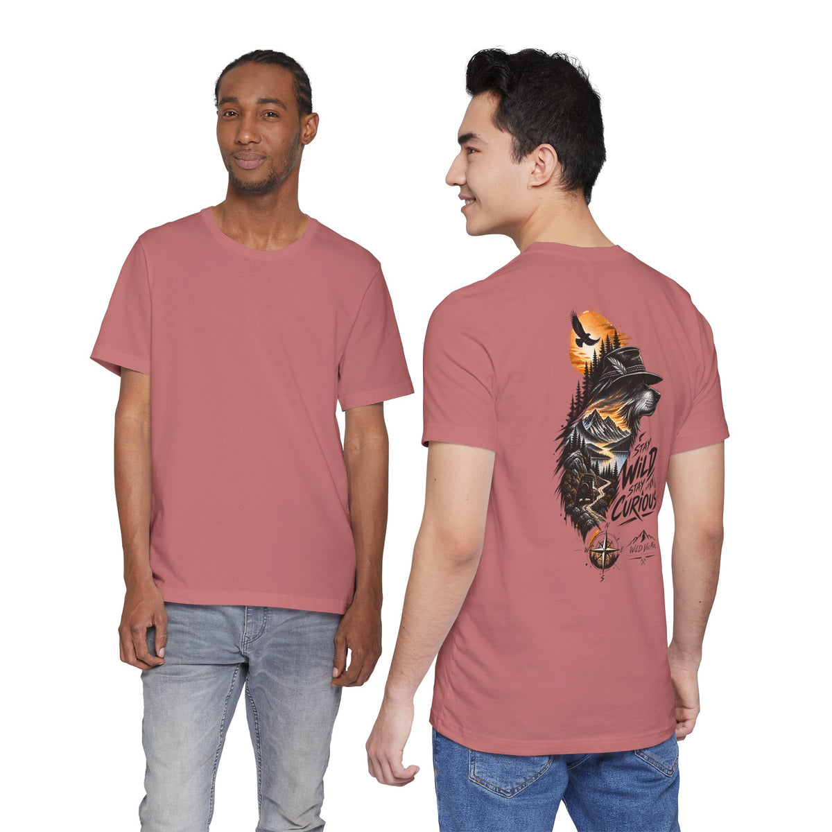 Bear Nature Tee — "Stay Wild, Stay Curious" Adventure Graphic T-Shirt
