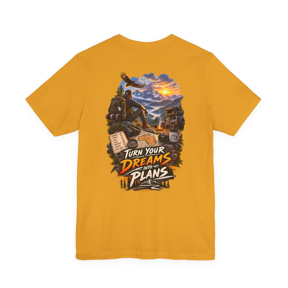 Motivational Adventure T-Shirt — “Turn Your Dreams Into Plans” Graphic Tee