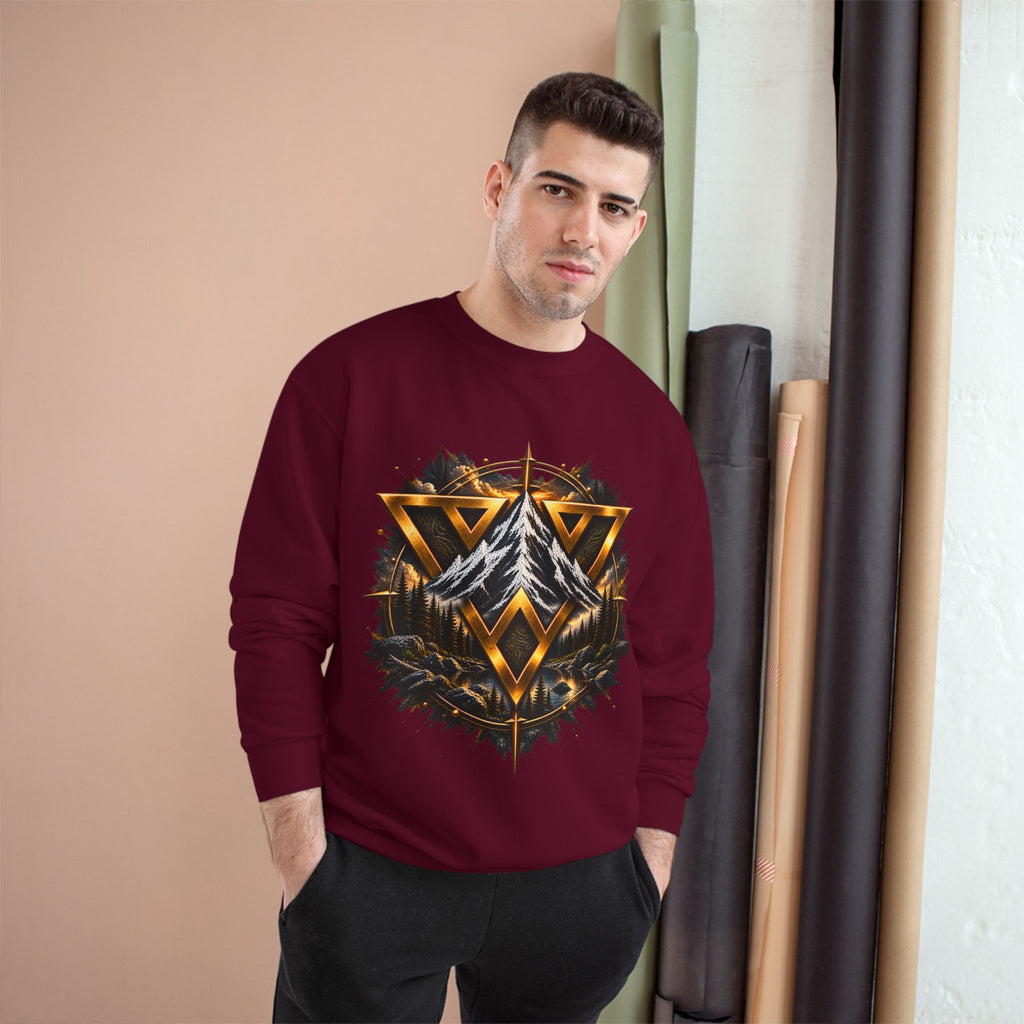 Adventure Champion Sweatshirt — 'Lost Often, Found Always' Mountain Graphic Crewneck