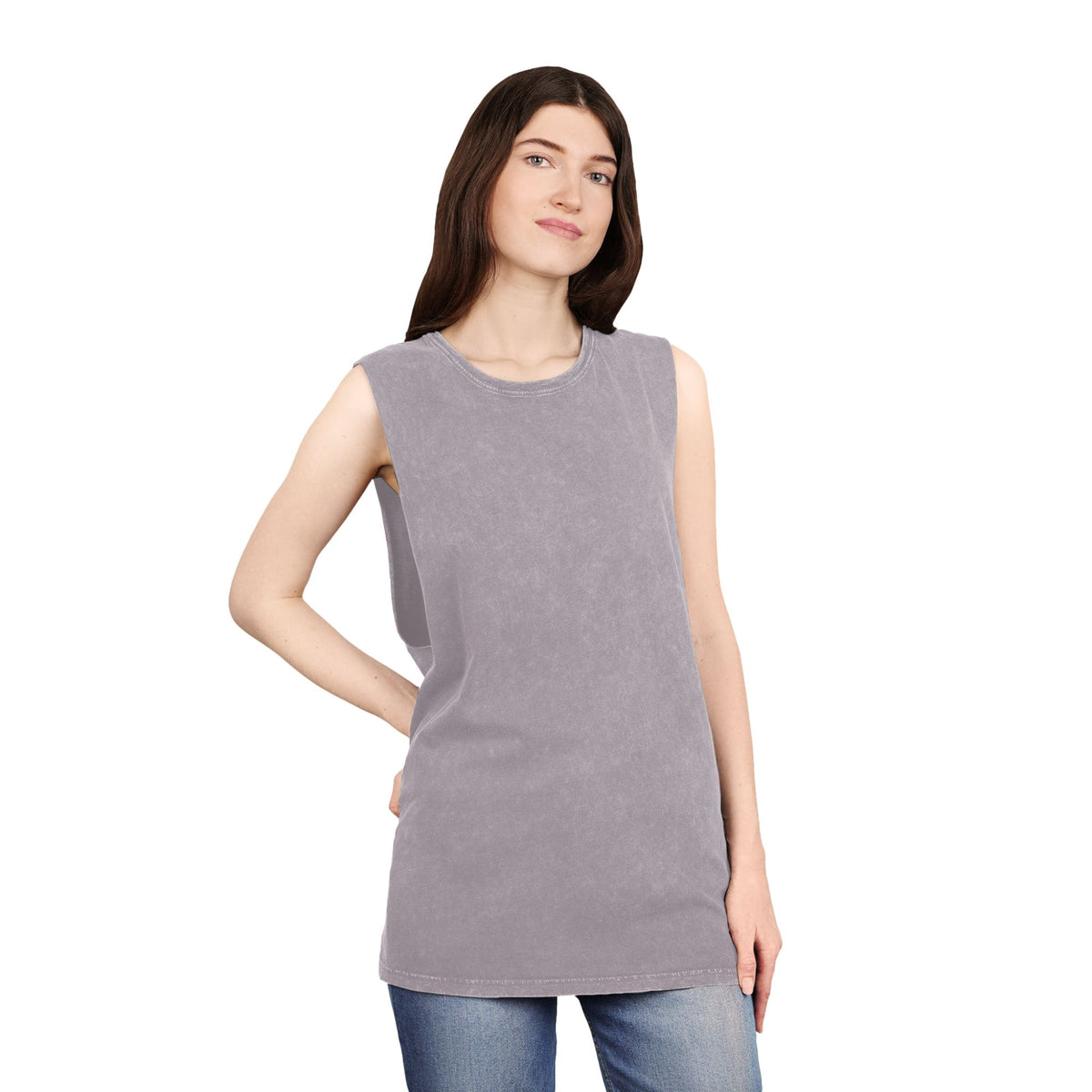 Wild Vecman logo - Compass Tank Top — Vintage Stonewash Adventure Graphic