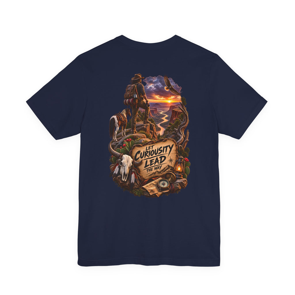 T-shirt graphique Aventure — Imprimé au dos « Let Curiosity Lead the Way »