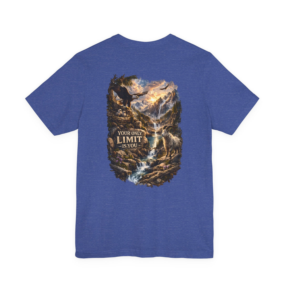 Inspirational Eagle Nature Tee - "Your Only Limit is You" Back Print