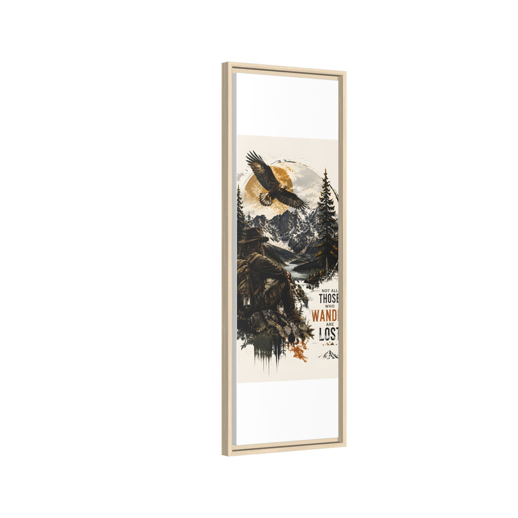 Wander Not Lost Eagle Mountain Canvas Print — Framed Matte Wall Art