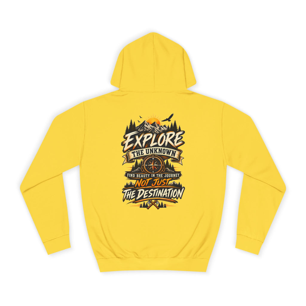 Explore The Unknown Hoodie — Adventure Graphic College Pullover