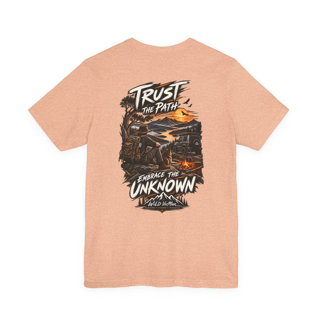 T-shirt graphique scénique « Trust the Path » — T-shirt d'aventure « Embrasser l'inconnu »