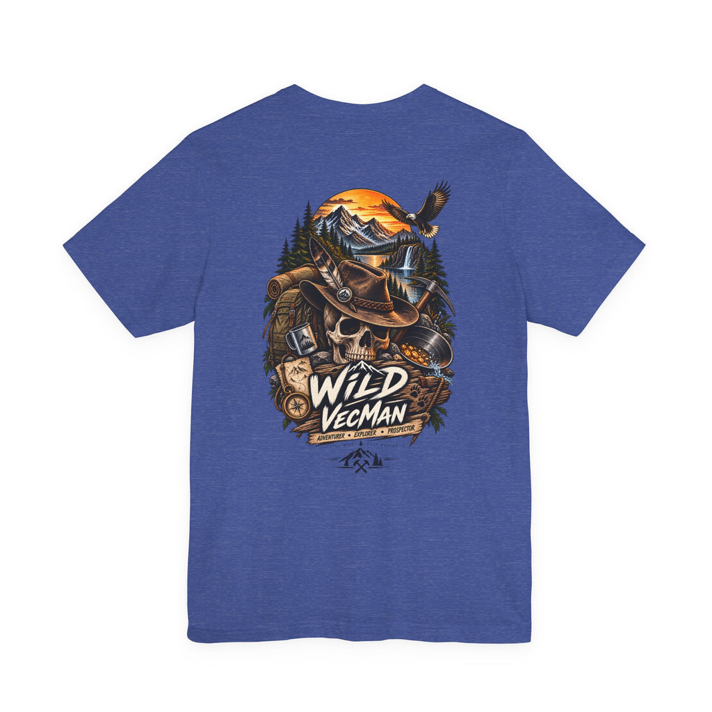 T-shirt Aventure Wild VecMan — T-shirt graphique avec motif montagne et vie sauvage