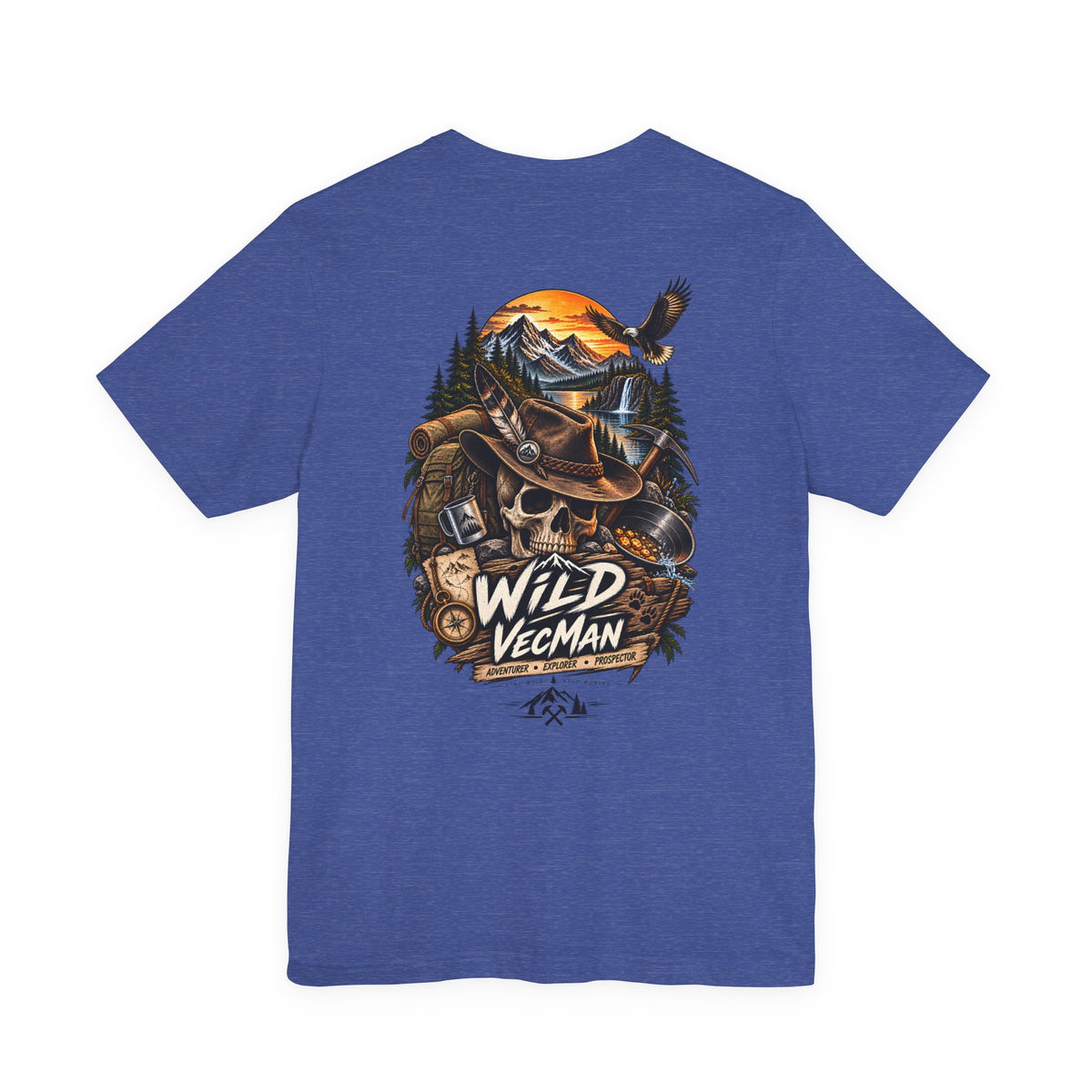Wild VecMan Adventure T-Shirt — Outdoorsy Mountain Wildlife Graphic Tee