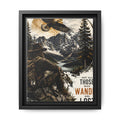 Wander Not Lost Eagle Mountain Canvas Print — Framed Matte Wall Art