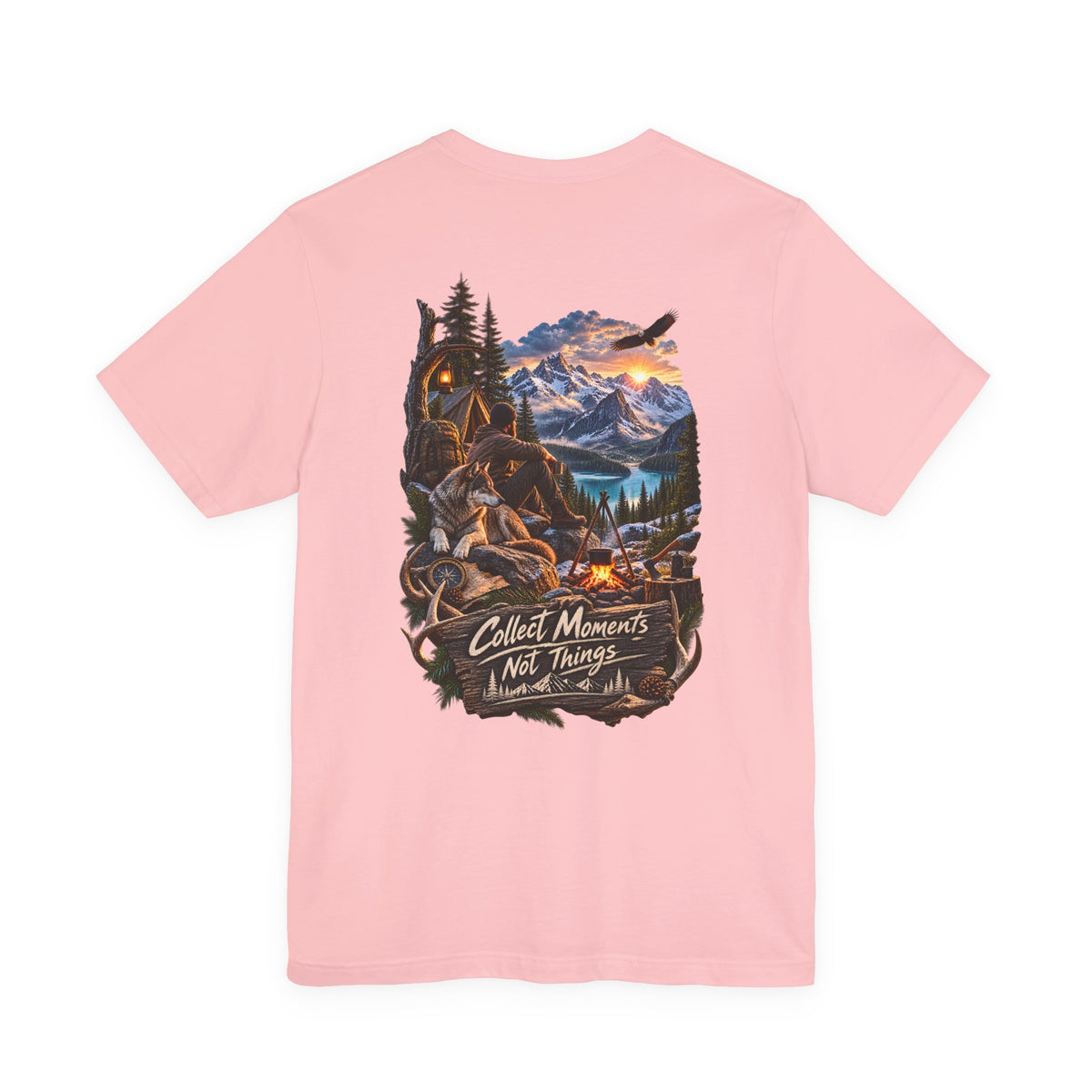 Adventure T-Shirt — "Collect Moments Not Things" Backprint