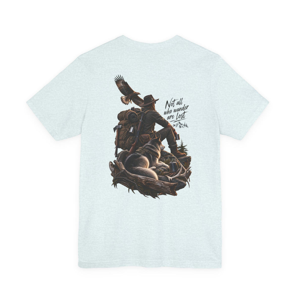 Western Adventure Graphic Tee — "Not all who wander are lost" Back Print