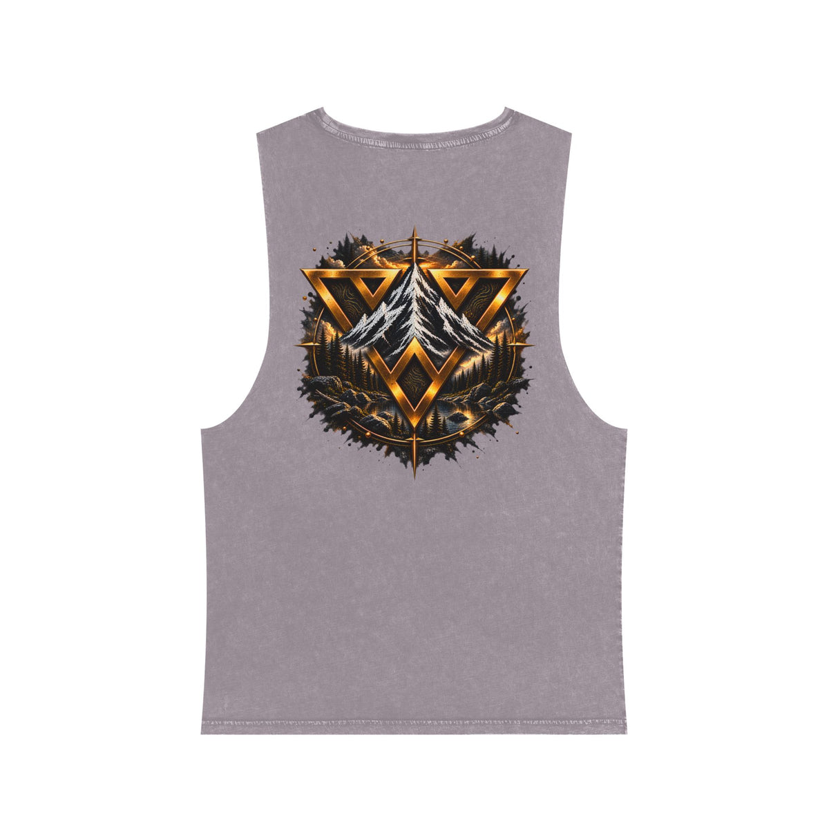 Wild Vecman logo - Compass Tank Top — Vintage Stonewash Adventure Graphic