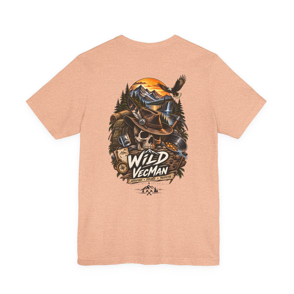 T-shirt Aventure Wild VecMan — T-shirt graphique avec motif montagne et vie sauvage