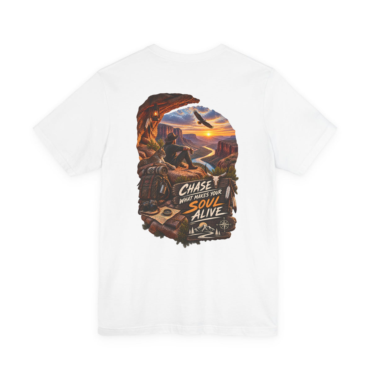 Adventure T-Shirt — "Chase What Makes Your Soul Alive" Graphic Tee