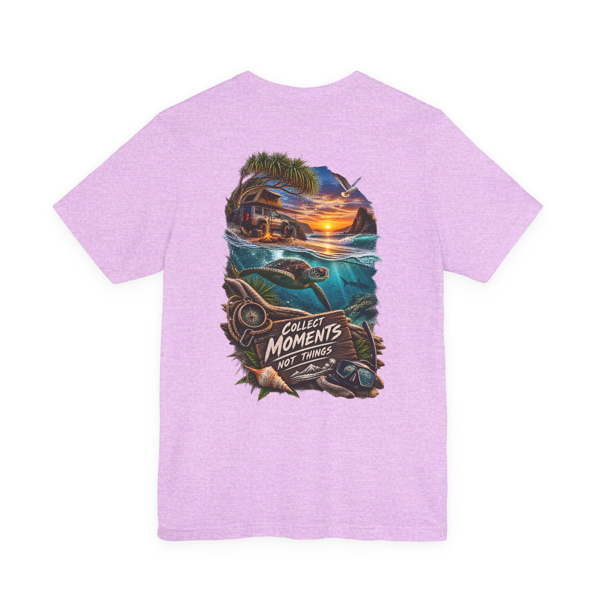 Collect Moments Not Things Sunset Surf T-Shirt
