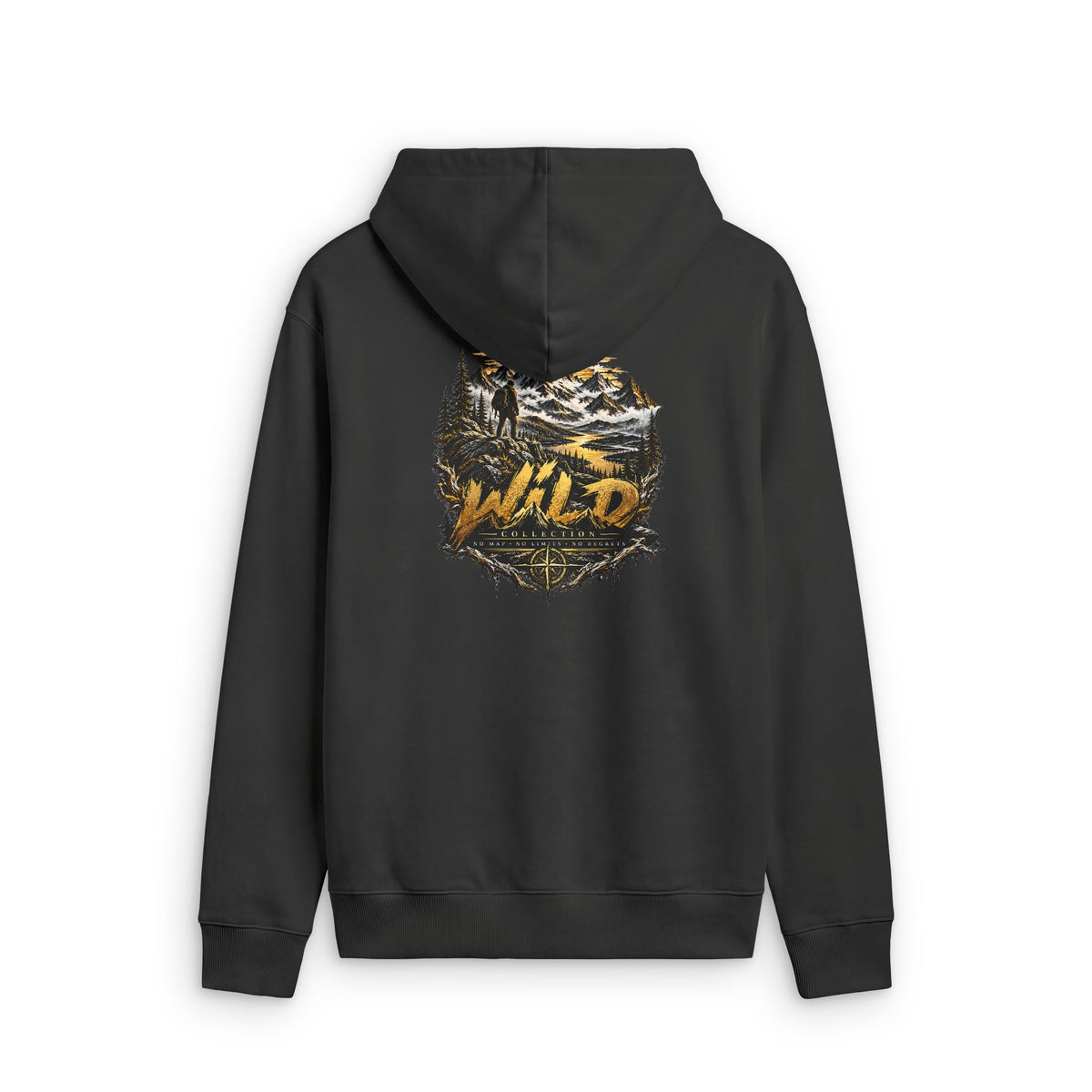 NO MAP, NO LIMITS, NO REGRETS, WiLD VecMan Zip Hoodie