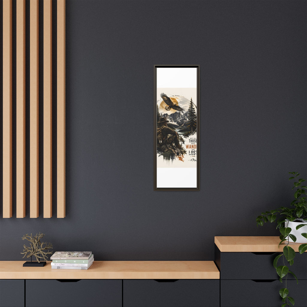 Wander Not Lost Eagle Mountain Canvas Print — Framed Matte Wall Art