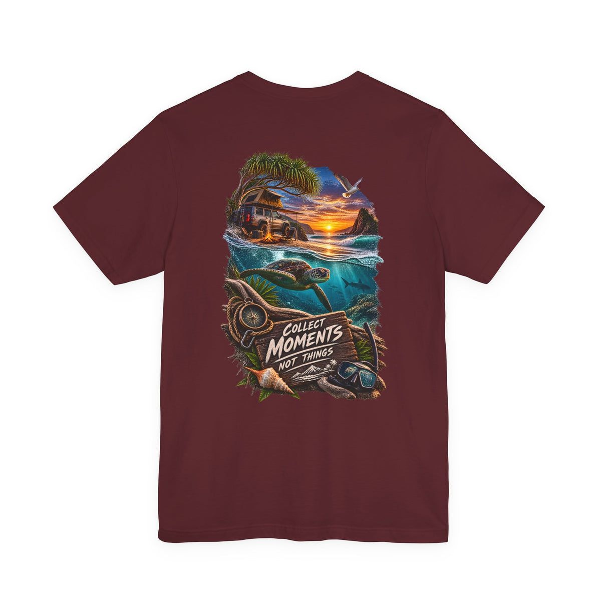 Collect Moments Not Things Sunset Surf T-Shirt