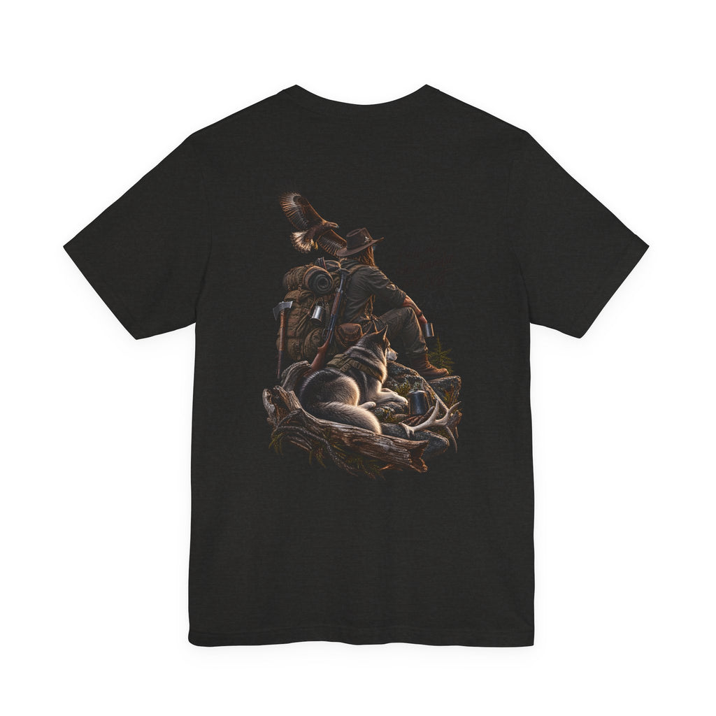 T-shirt graphique Western Adventure — Impression au dos « Not all who wander are lost »