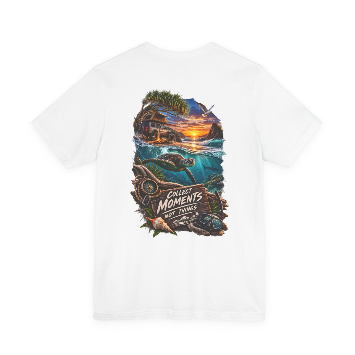 Collect Moments Not Things Sunset Surf T-Shirt