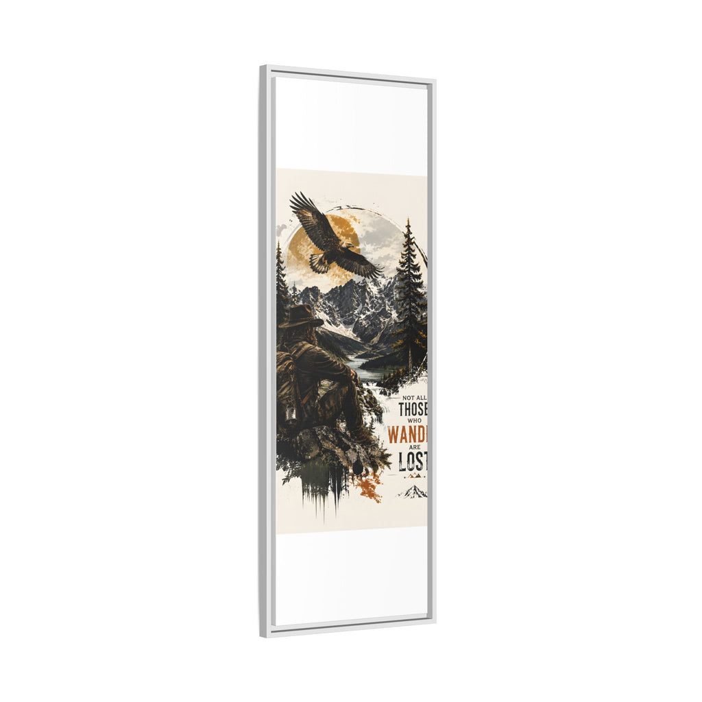 Wander Not Lost Eagle Mountain Canvas Print — Framed Matte Wall Art
