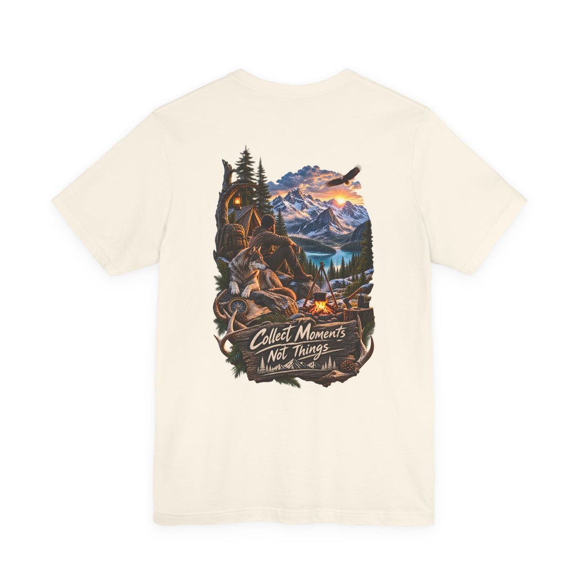 Adventure T-Shirt — "Collect Moments Not Things" Backprint