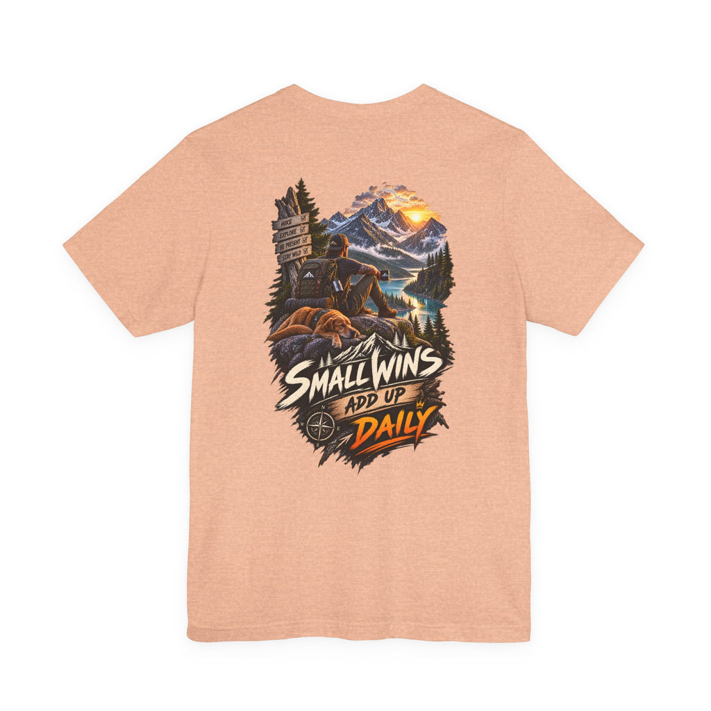 T-shirt Aventure en Montagne Small Wins Add Up Daily