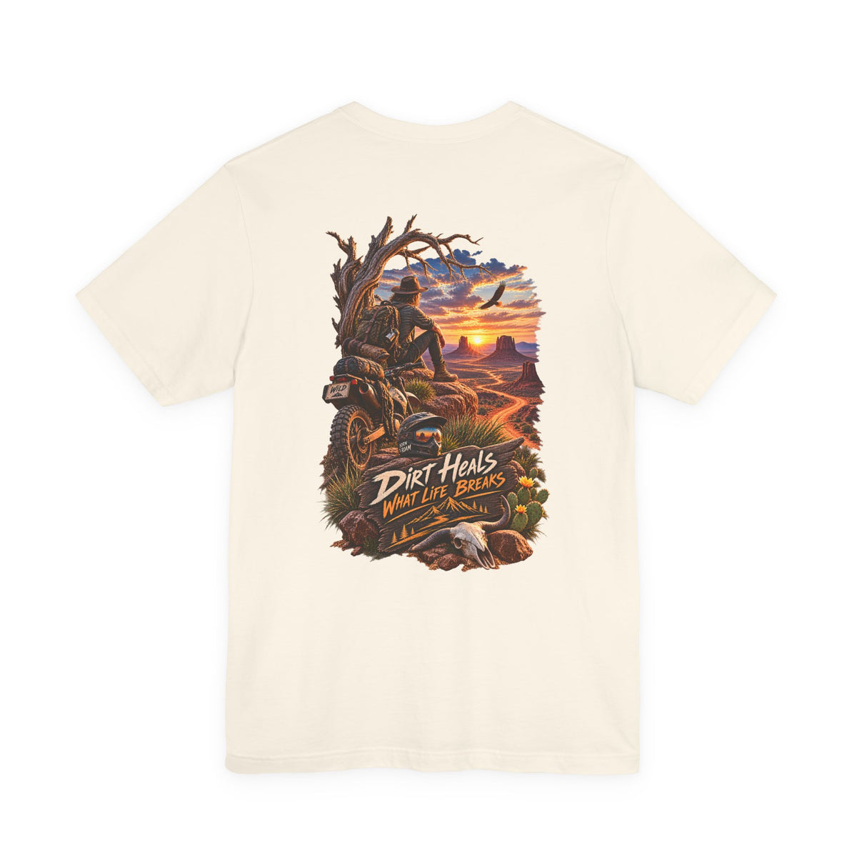 Dirt Heals Motorbike Sunset T‑Shirt