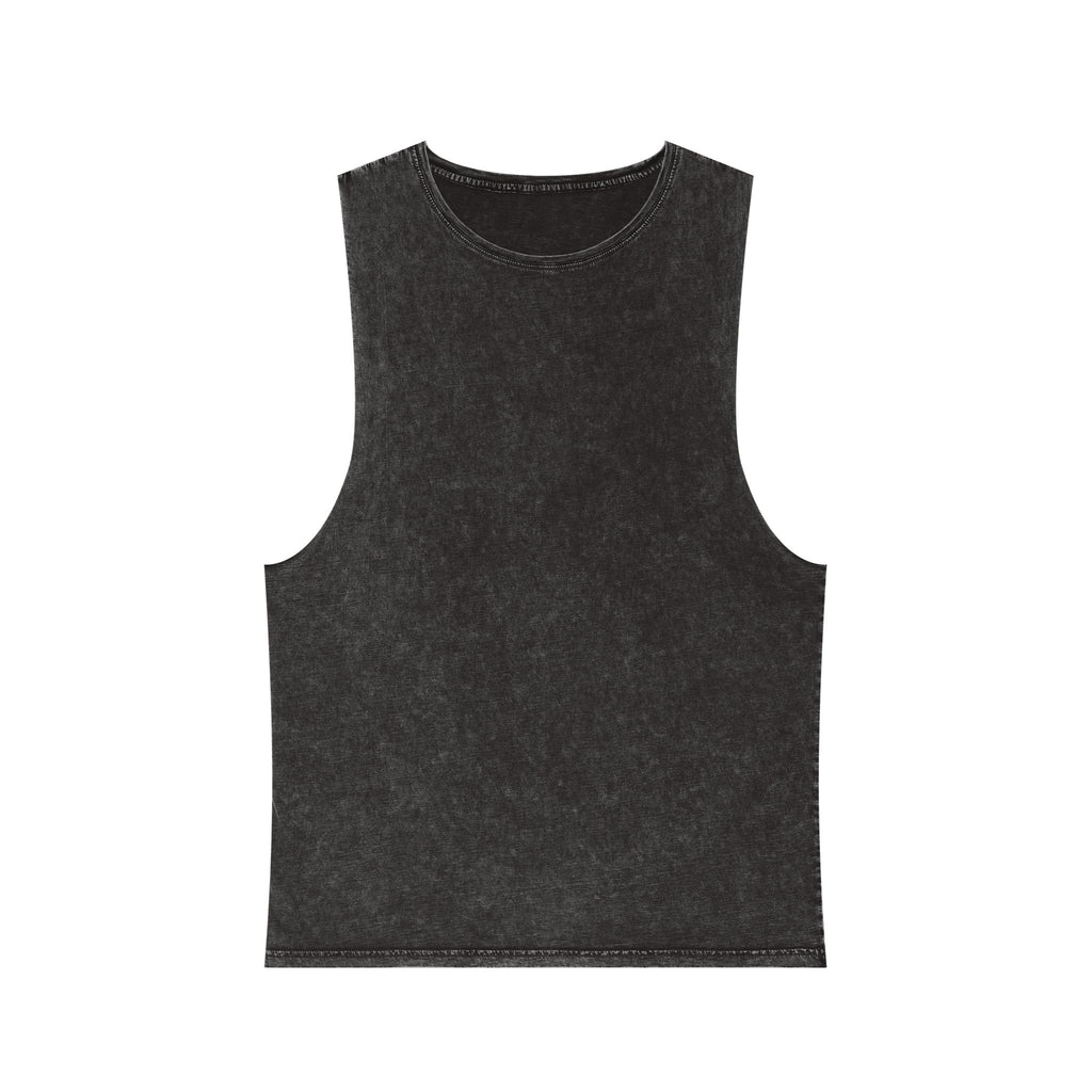 Wild Vecman logo - Compass Tank Top — Vintage Stonewash Adventure Graphic