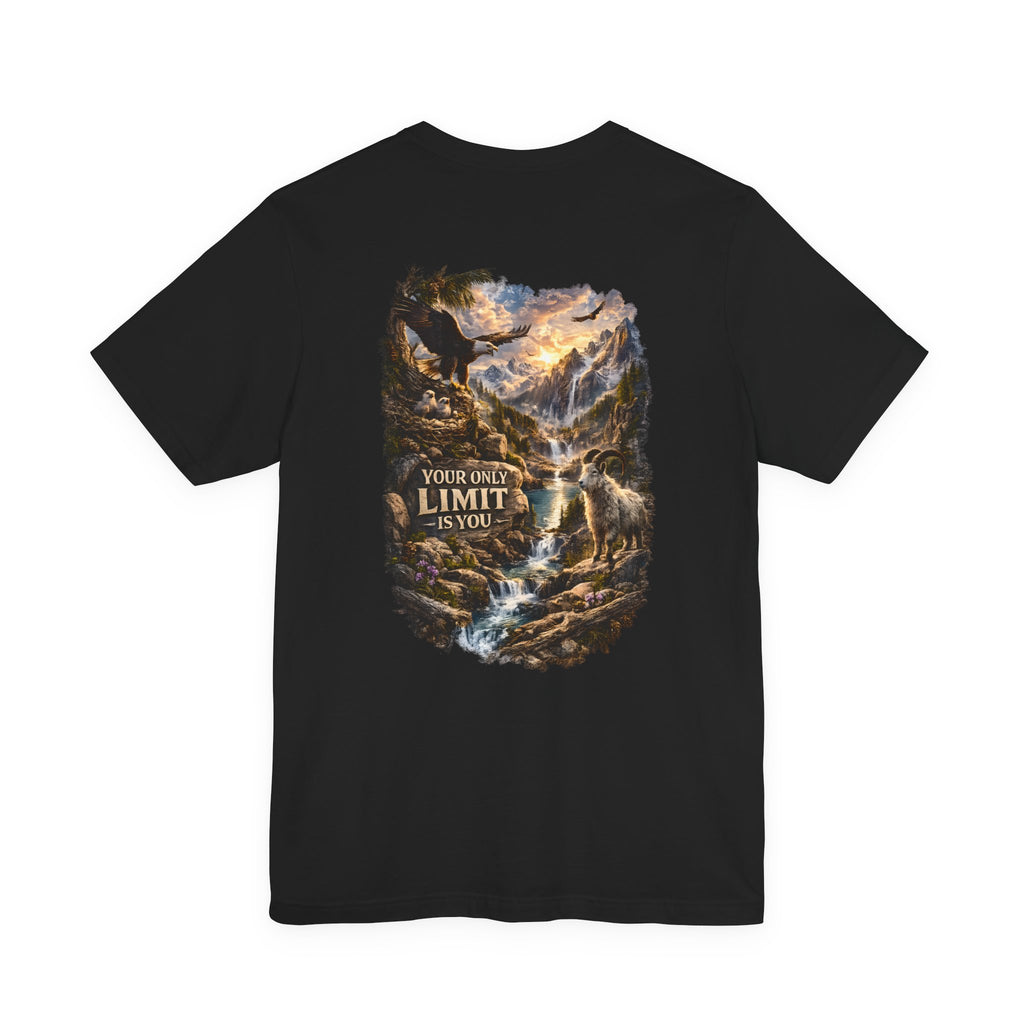 Inspirational Eagle Nature Tee - "Your Only Limit is You" Back Print