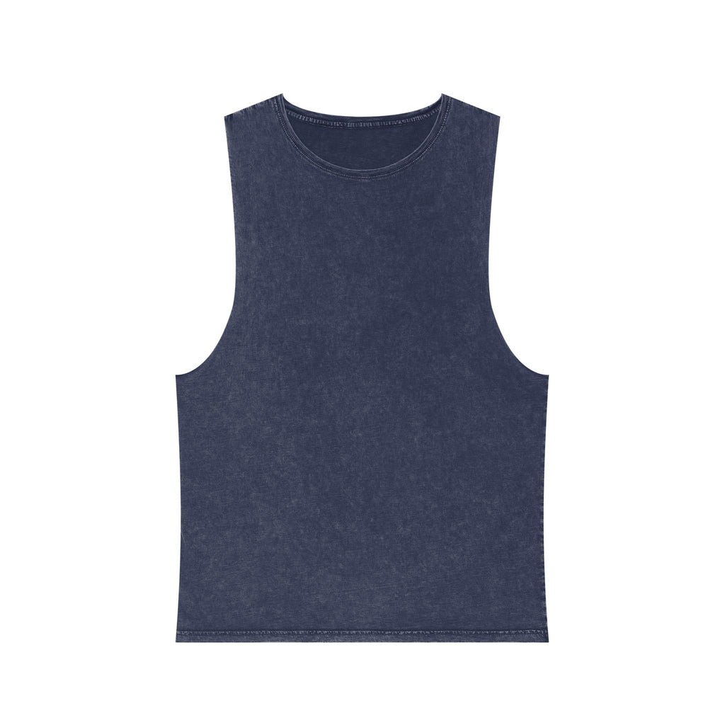 Wild Vecman logo - Compass Tank Top — Vintage Stonewash Adventure Graphic