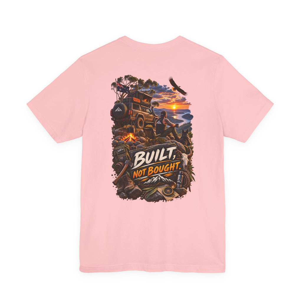 T-shirt off-road « Built Not Bought » — T-shirt graphique aventure Jeep 4x4