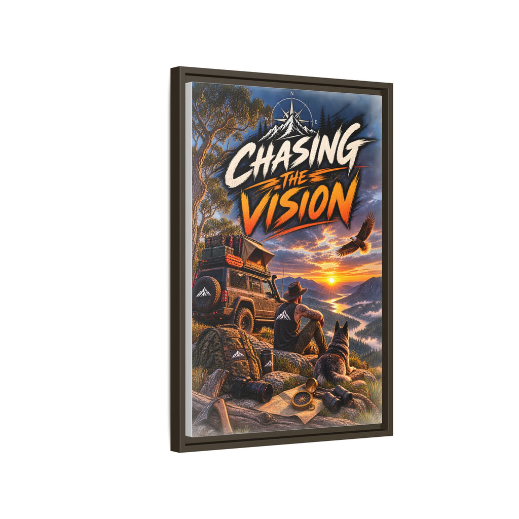 Impression sur toile mate Chasing the Vision (encadrée) — Décoration murale paysage d'aventure