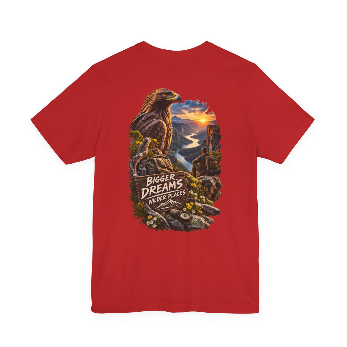 Bigger Dreams Wilder Places Tee — Adventure Eagle Graphic T‑Shirt