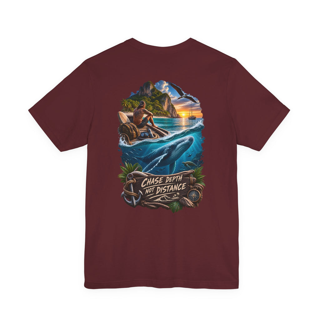 T-shirt baleine « Chase Depth Not Distance »