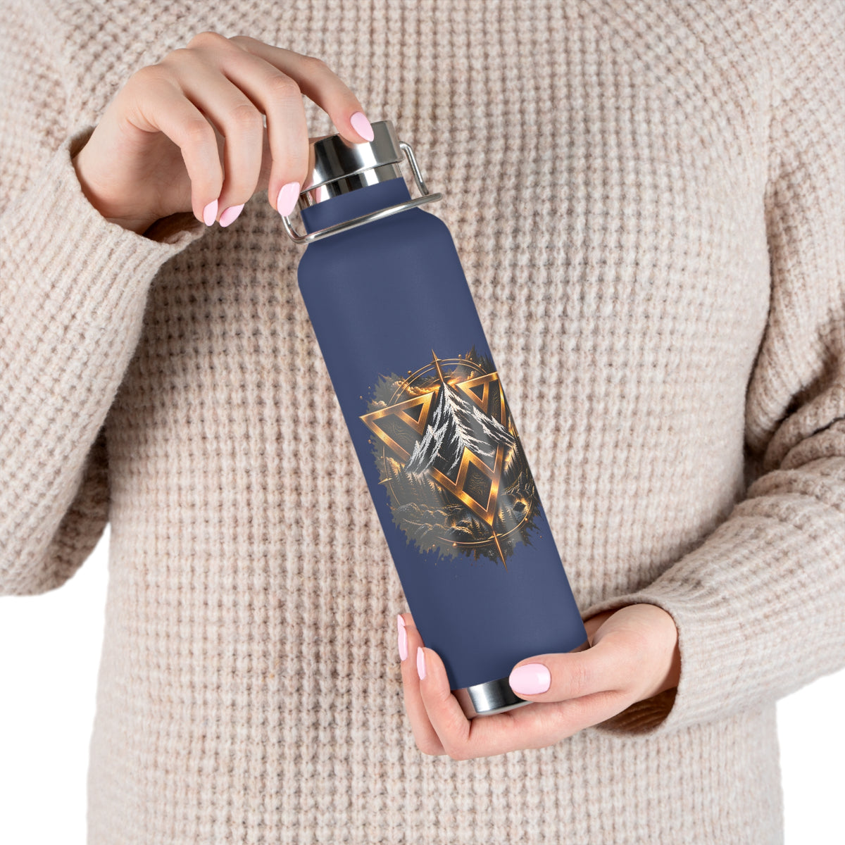 22oz Copper Vacuum Insulated Bottle — WilD VecMan Forest Design