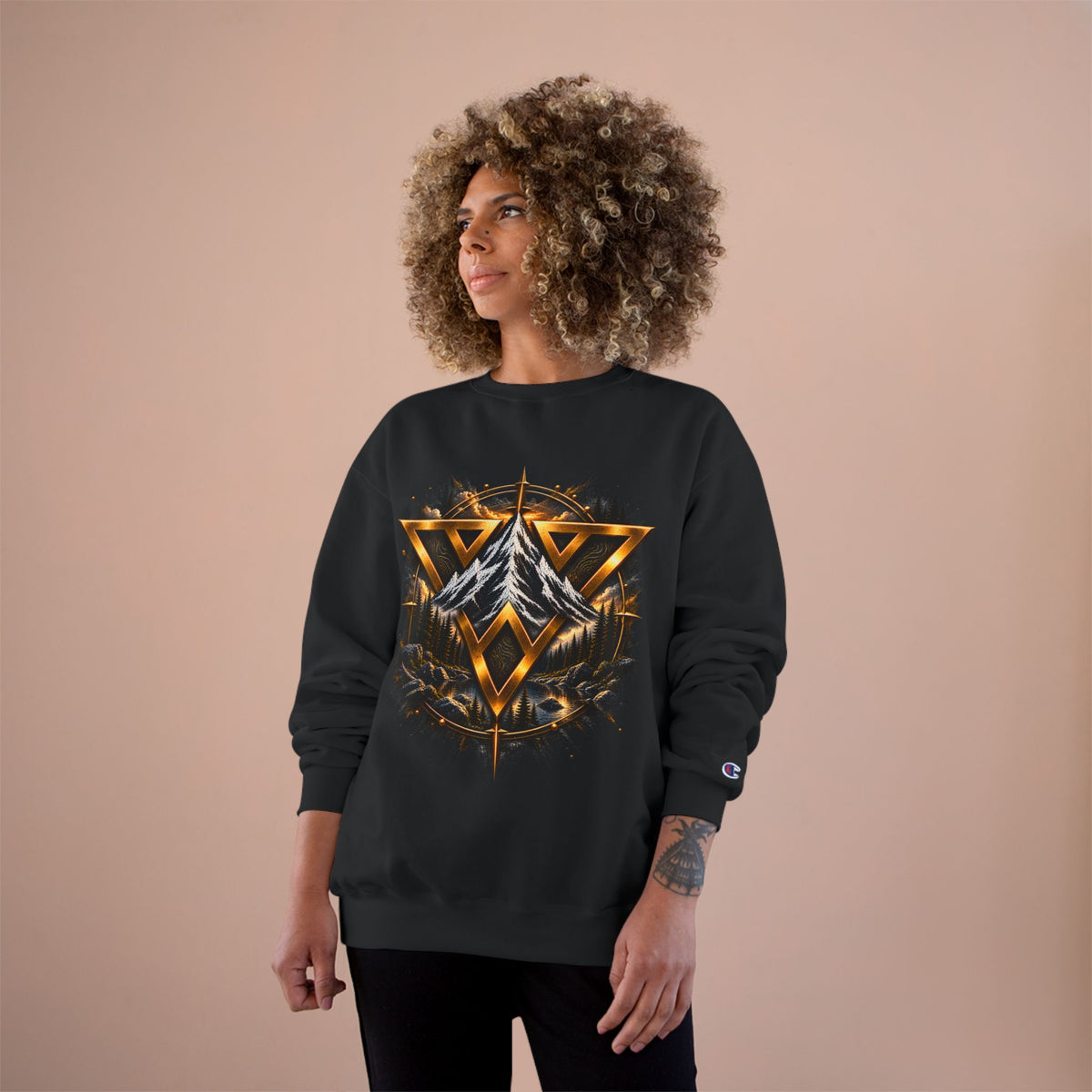 Adventure Champion Sweatshirt — 'Lost Often, Found Always' Mountain Graphic Crewneck