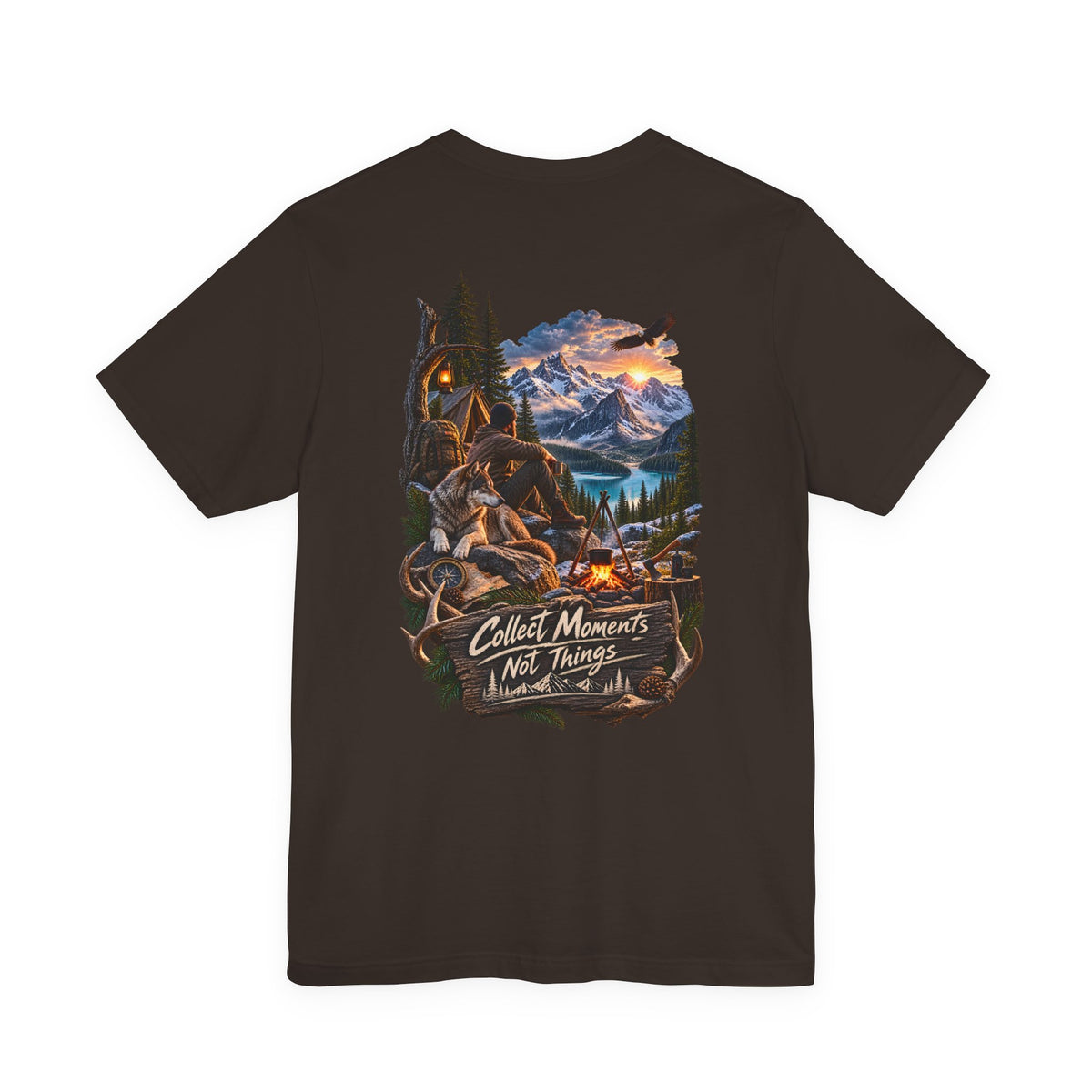 Adventure T-Shirt — "Collect Moments Not Things" Backprint