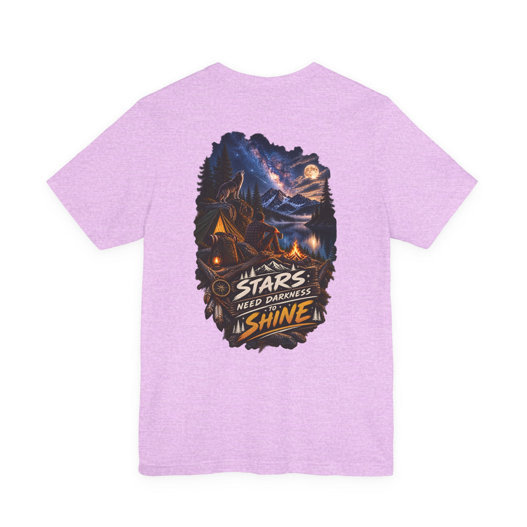 T-shirt Camping Nuit Étoilée — T-shirt graphique « Les étoiles ont besoin de l'obscurité pour briller »